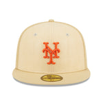 New Era - 59Fifty Fitted Cap - RAFFIA FRONT - New York Mets - Sand - Headz Up 