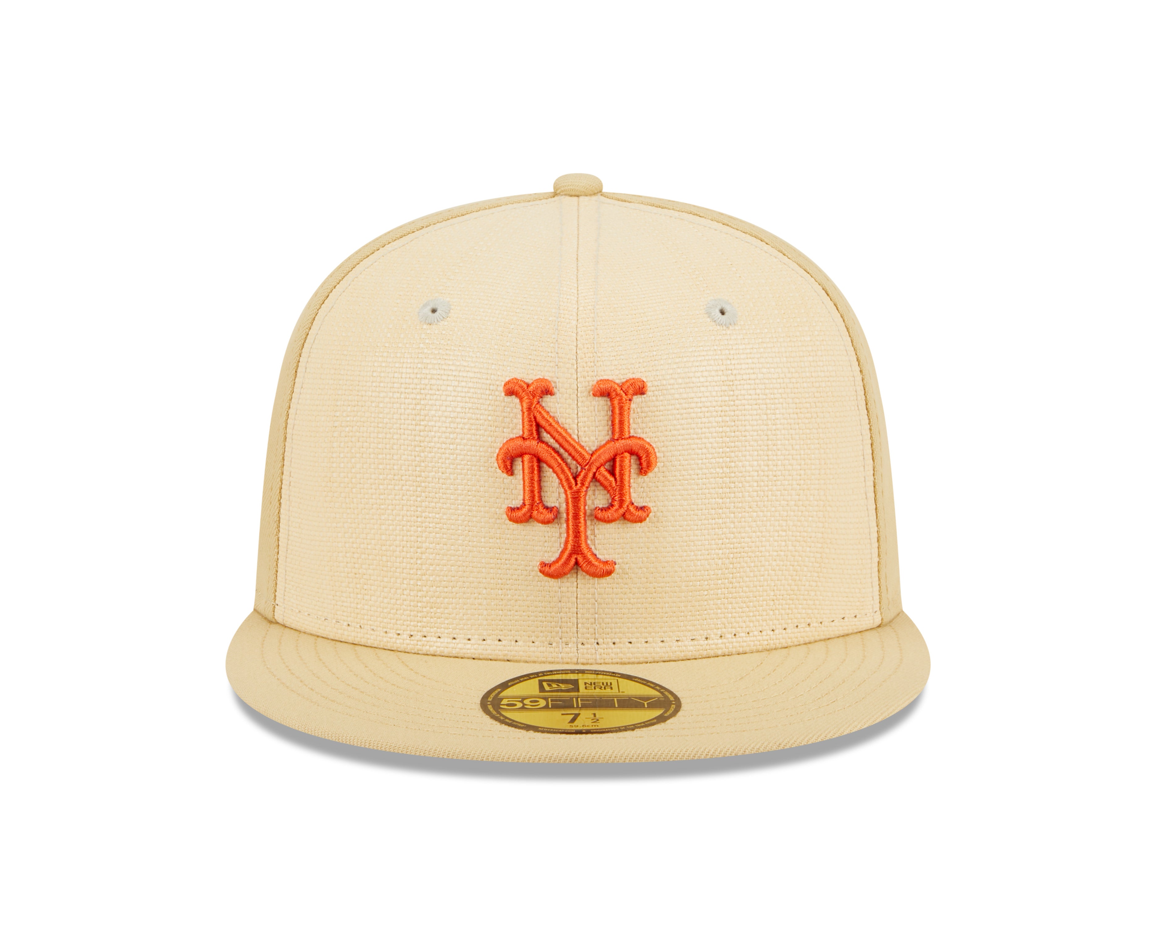 New Era - 59Fifty Fitted Cap - RAFFIA FRONT - New York Mets - Sand - Headz Up 