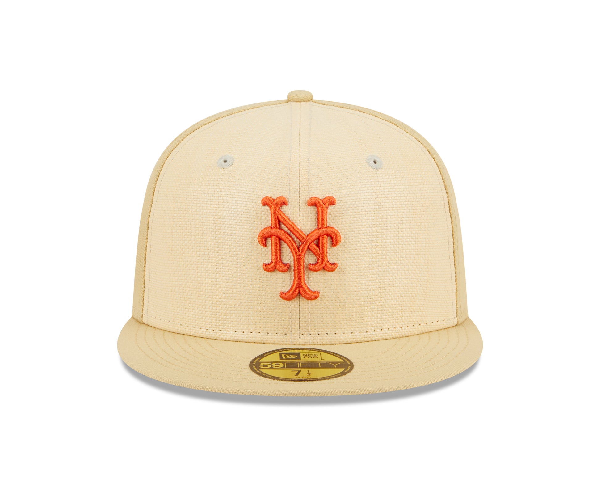 New Era - 59Fifty Fitted Cap - RAFFIA FRONT - New York Mets - Sand - Headz Up 