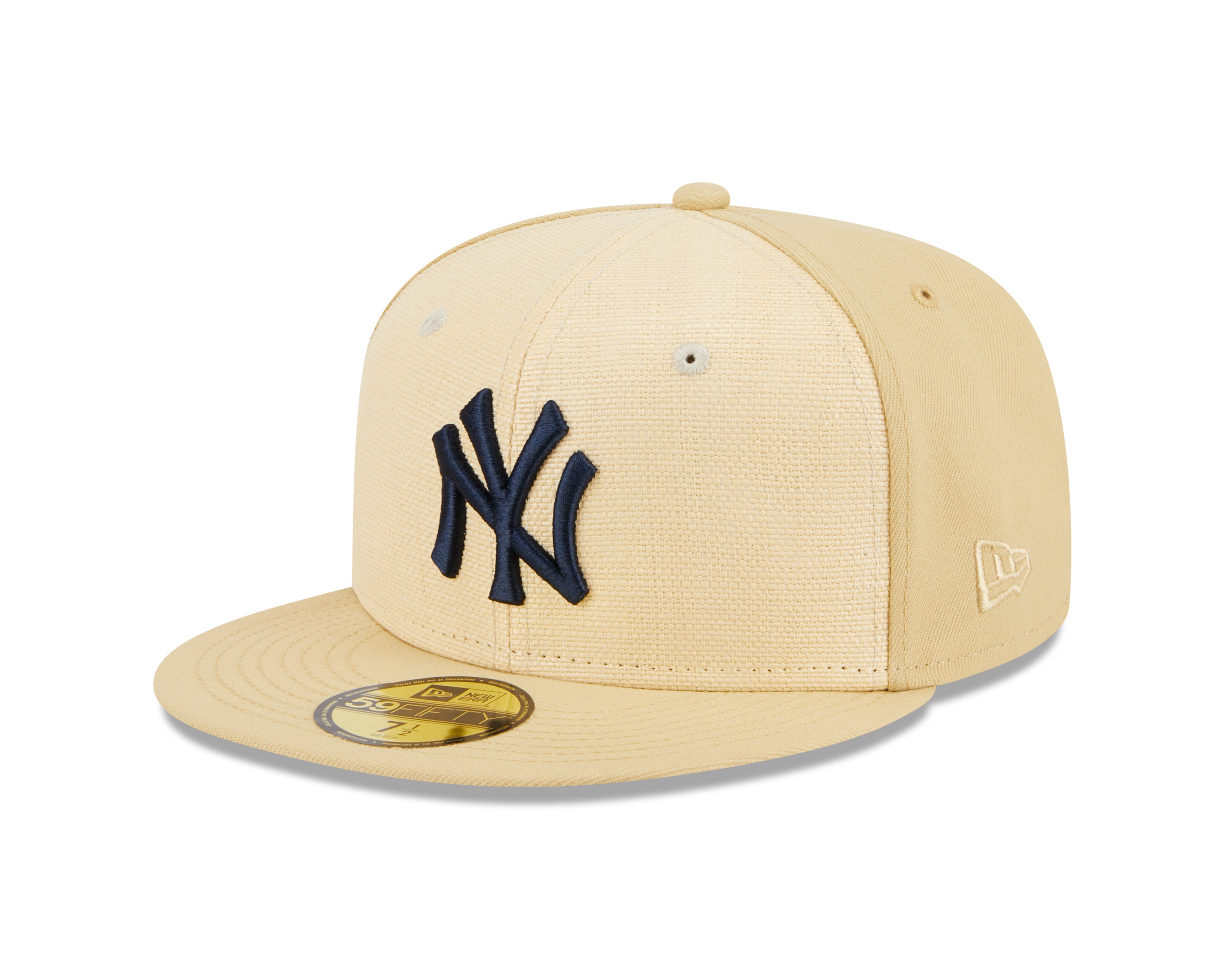 New Era - 59Fifty Fitted Cap - RAFFIA FRONT - New York Yankees - Sand - Headz Up 