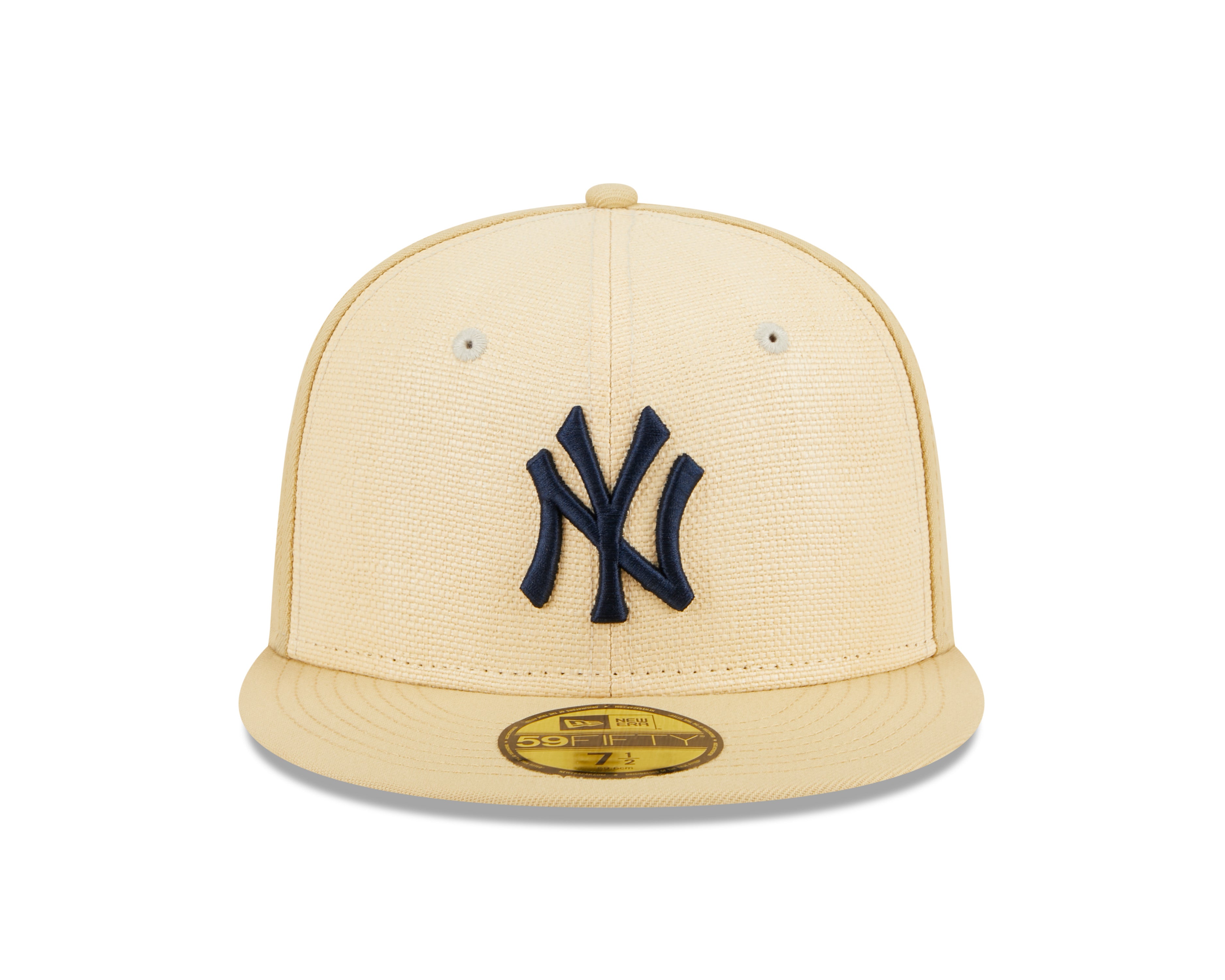 New Era - 59Fifty Fitted Cap - RAFFIA FRONT - New York Yankees - Sand - Headz Up 