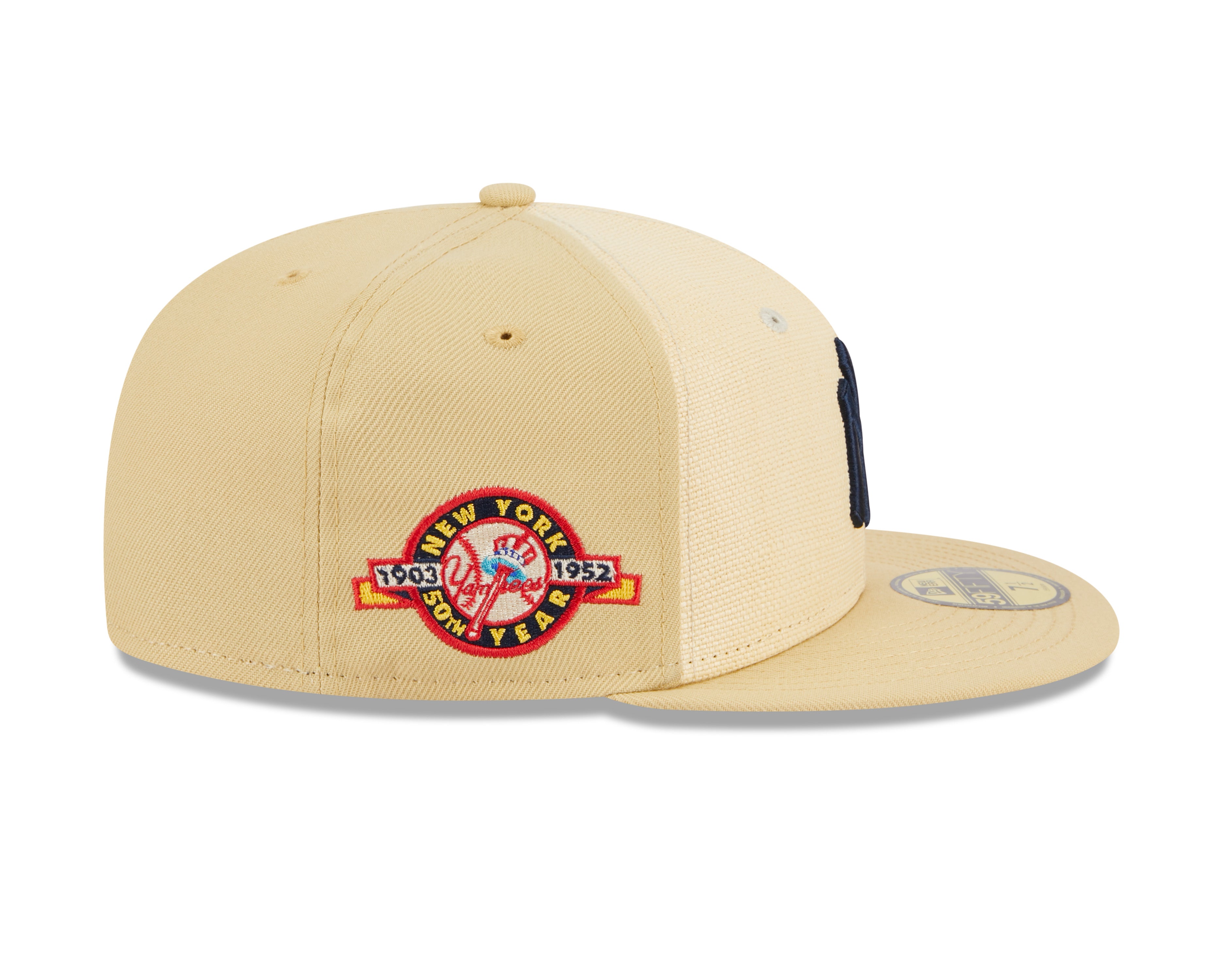 New Era - 59Fifty Fitted Cap - RAFFIA FRONT - New York Yankees - Sand - Headz Up 