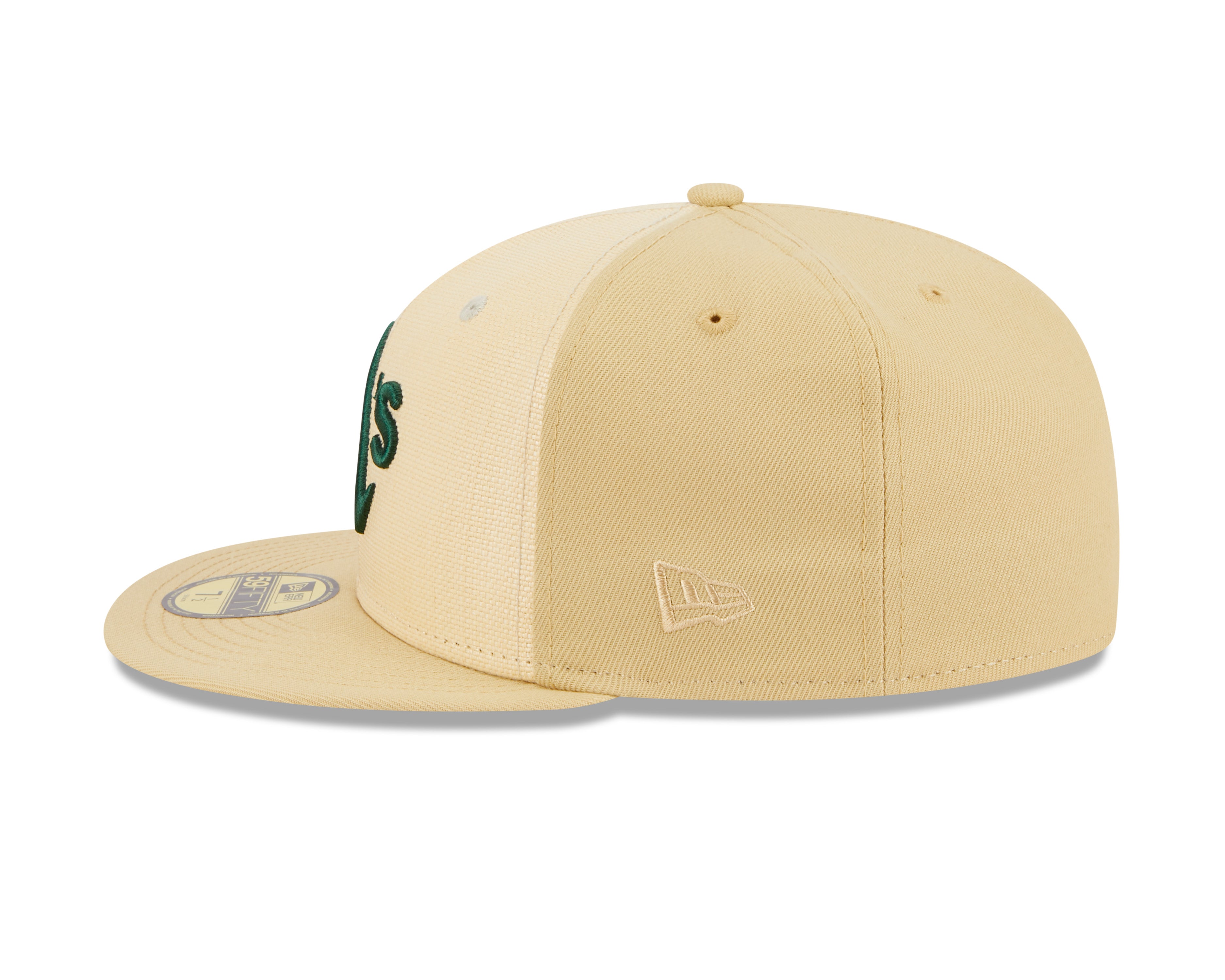 New Era - 59Fifty Fitted Cap - RAFFIA FRONT - Oakland Athletics - Sand - Headz Up 