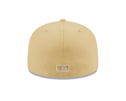 New Era - 59Fifty Fitted Cap - RAFFIA FRONT - Los Angeles Dodgers - Sand - Headz Up 