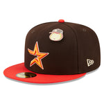 New Era 59fifty Fitted Cap Houston Astros Cooperstown THE ELEMENTS - Brown - Headz Up 