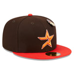 New Era 59fifty Fitted Cap Houston Astros Cooperstown THE ELEMENTS - Brown - Headz Up 