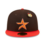 New Era 59fifty Fitted Cap Houston Astros Cooperstown THE ELEMENTS - Brown - Headz Up 