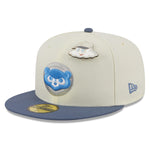 New Era 59fifty Fitted Cap Chicago Cubs Cooperstown THE ELEMENTS - Chrome White/Blue - Headz Up 
