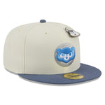 New Era 59fifty Fitted Cap Chicago Cubs Cooperstown THE ELEMENTS - Chrome White/Blue - Headz Up 