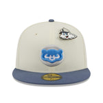 New Era 59fifty Fitted Cap Chicago Cubs Cooperstown THE ELEMENTS - Chrome White/Blue - Headz Up 