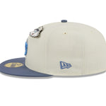 New Era 59fifty Fitted Cap Chicago Cubs Cooperstown THE ELEMENTS - Chrome White/Blue - Headz Up 