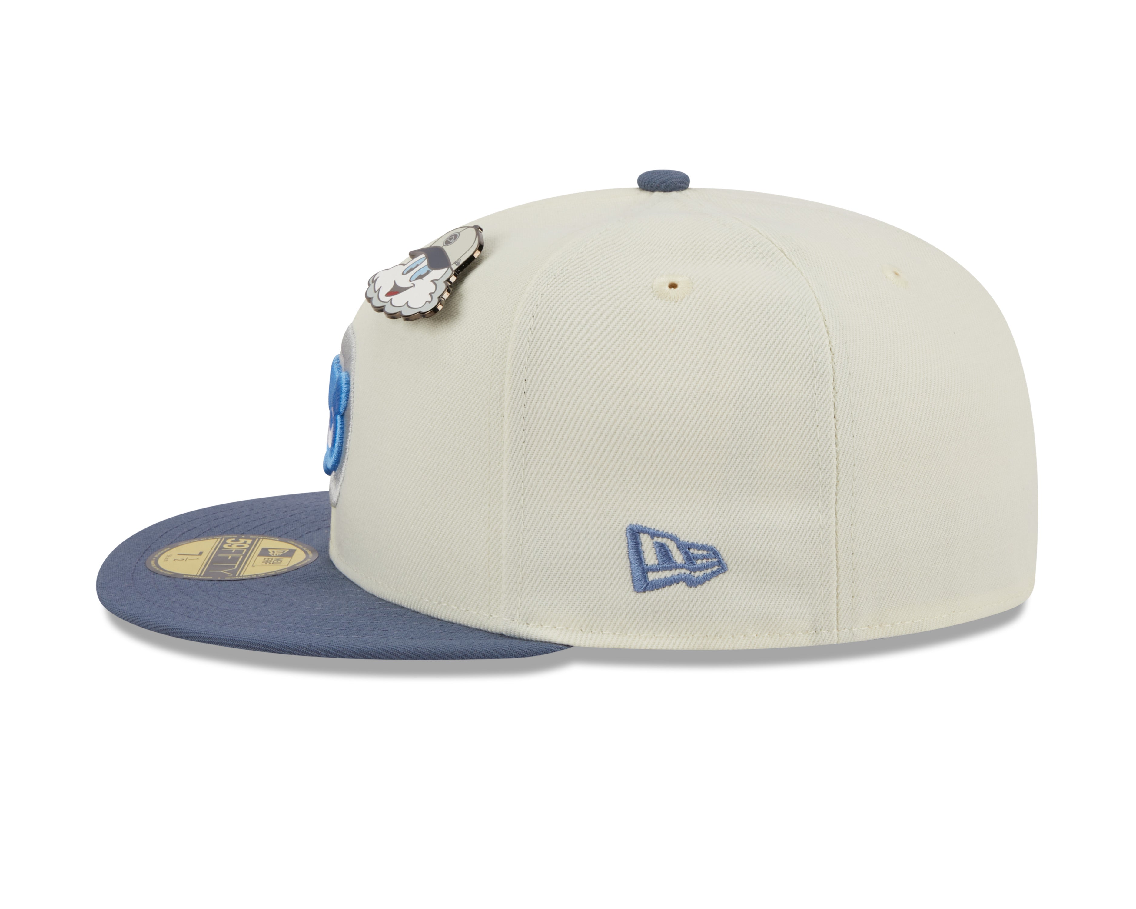 New Era 59fifty Fitted Cap Chicago Cubs Cooperstown THE ELEMENTS - Chrome White/Blue - Headz Up 