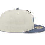New Era 59fifty Fitted Cap Chicago Cubs Cooperstown THE ELEMENTS - Chrome White/Blue - Headz Up 