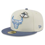 New Era 59fifty Fitted Cap Chicago Bulls THE ELEMENTS - Chrome White/Blue - Headz Up 