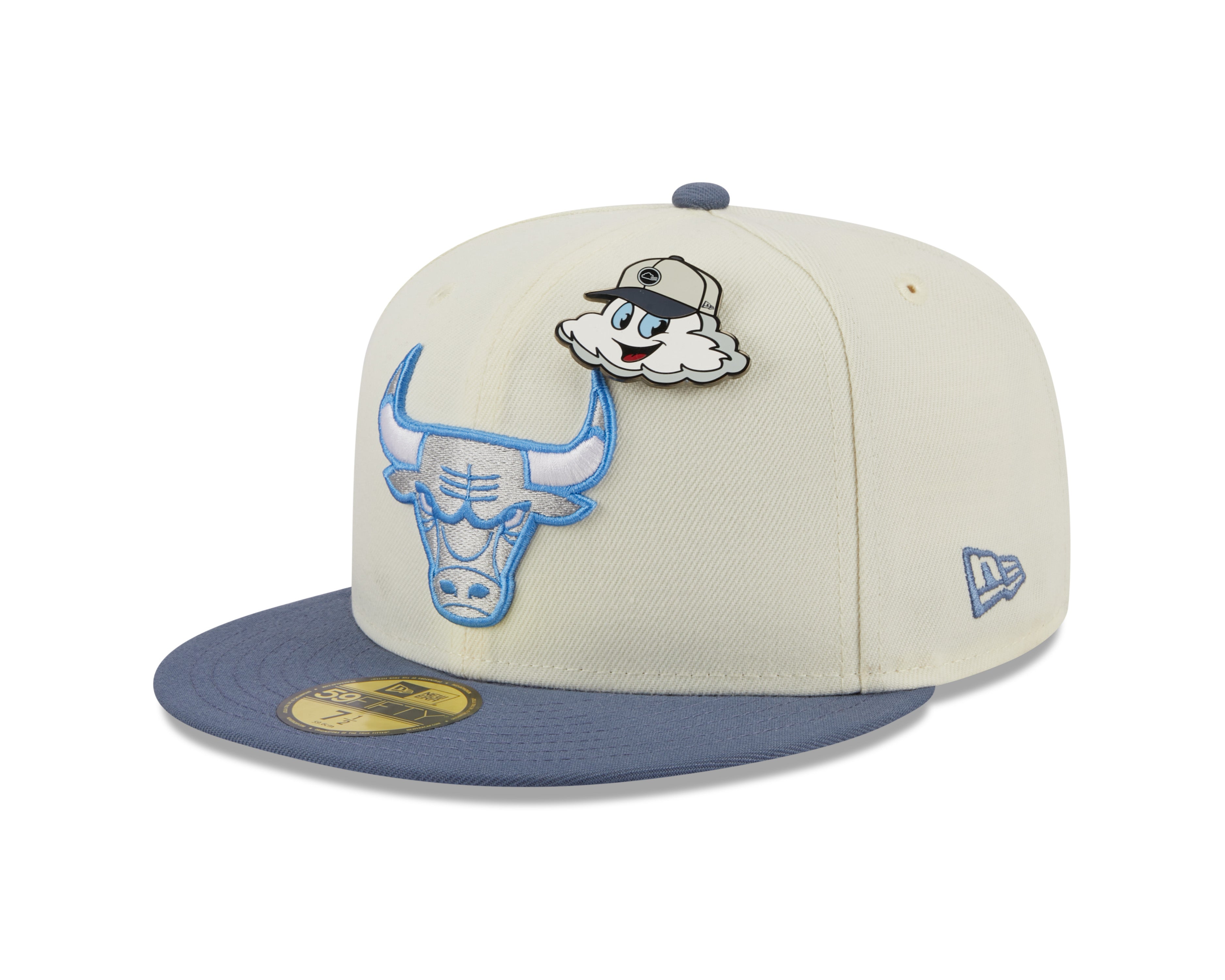 New Era 59fifty Fitted Cap Chicago Bulls THE ELEMENTS - Chrome White/Blue - Headz Up 