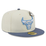 New Era 59fifty Fitted Cap Chicago Bulls THE ELEMENTS - Chrome White/Blue - Headz Up 