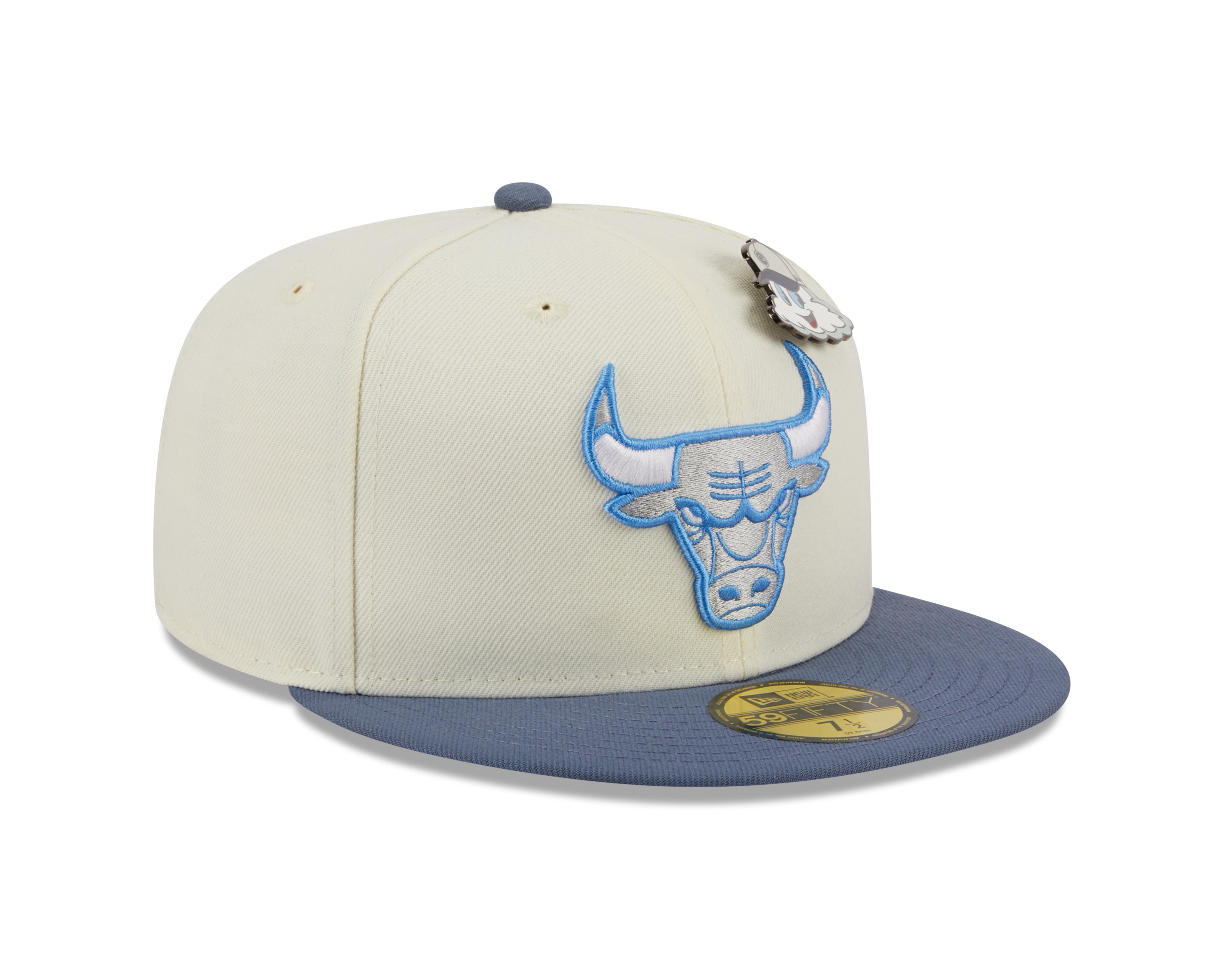New Era 59fifty Fitted Cap Chicago Bulls THE ELEMENTS - Chrome White/Blue - Headz Up 