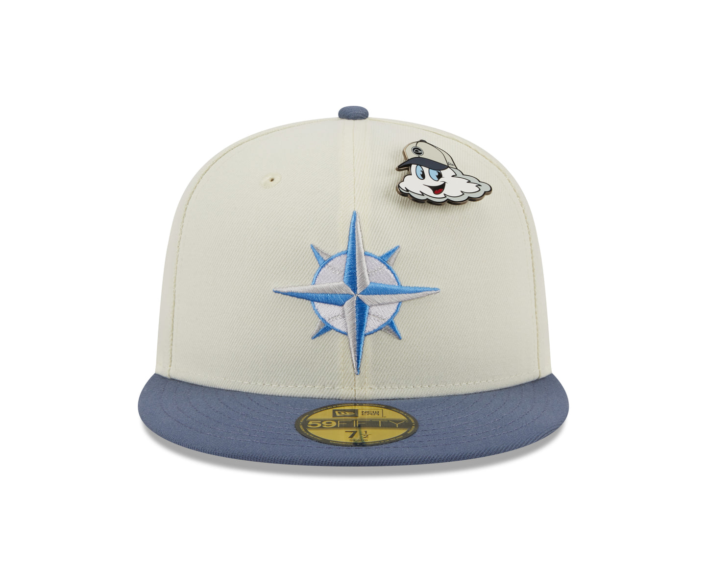 New Era 59fifty Fitted Cap Seattle Mariners THE ELEMENTS - Chrome White/Blue - Headz Up 