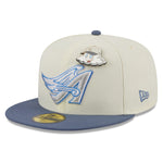 New Era 59fifty Fitted Cap Anaheim Angels Cooperstown THE ELEMENTS - Chrome White/Blue - Headz Up 