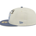 New Era 59fifty Fitted Cap Anaheim Angels Cooperstown THE ELEMENTS - Chrome White/Blue - Headz Up 