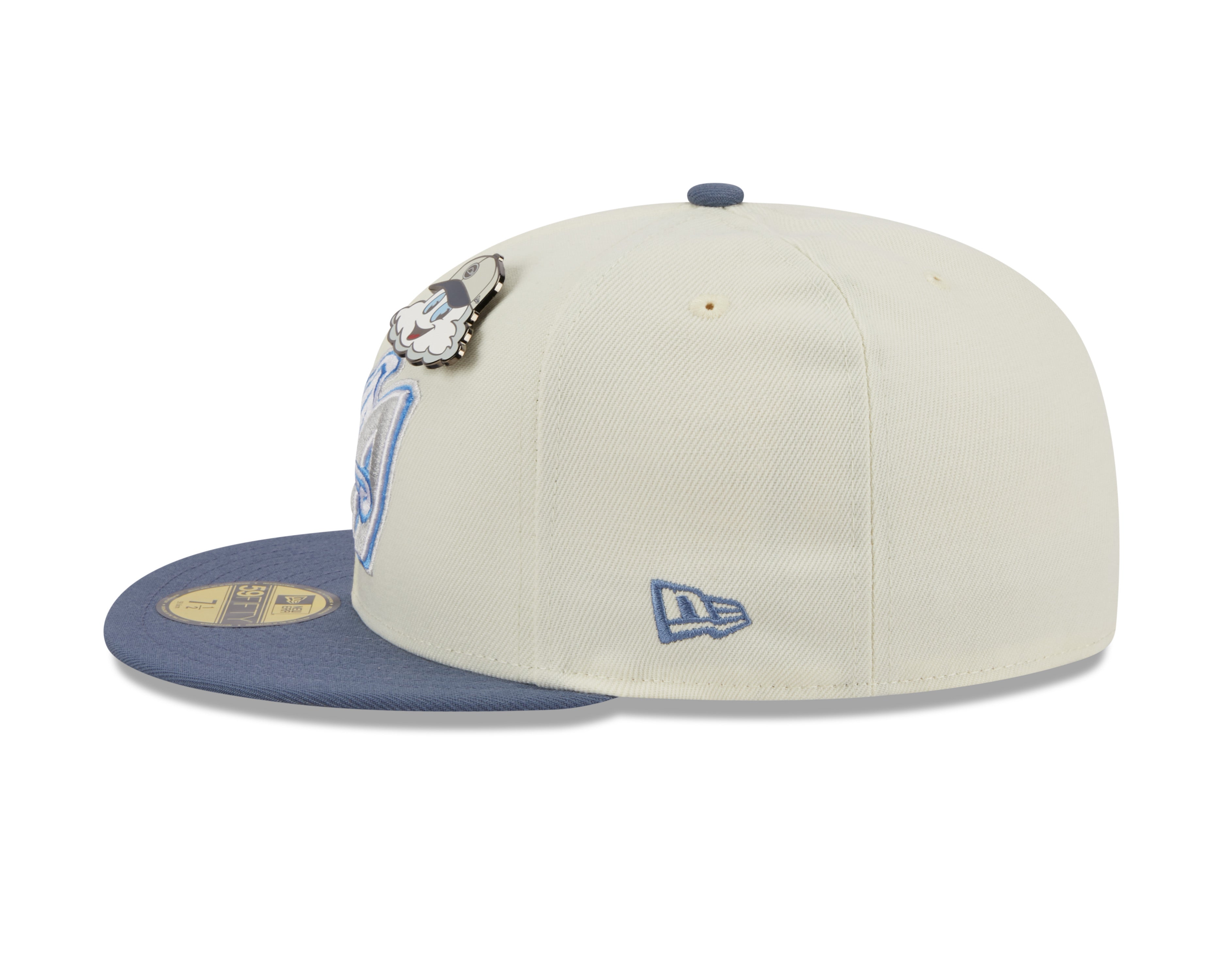 New Era 59fifty Fitted Cap Anaheim Angels Cooperstown THE ELEMENTS - Chrome White/Blue - Headz Up 