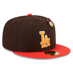 New Era 59fifty Fitted Cap Los Angeles Dodgers THE ELEMENTS - Brown - Headz Up 