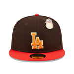 New Era 59fifty Fitted Cap Los Angeles Dodgers THE ELEMENTS - Brown - Headz Up 