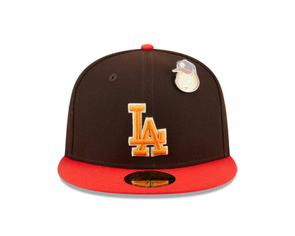 New Era 59fifty Fitted Cap Los Angeles Dodgers THE ELEMENTS - Brown - Headz Up 