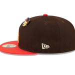 New Era 59fifty Fitted Cap Los Angeles Dodgers THE ELEMENTS - Brown - Headz Up 