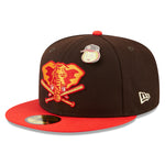 New Era 59fifty Fitted Cap Oakland Athletics Cooperstown THE ELEMENTS - Brown - Headz Up 