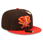 New Era 59fifty Fitted Cap Oakland Athletics Cooperstown THE ELEMENTS - Brown - Headz Up 