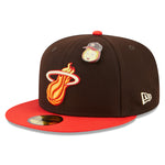 New Era 59fifty Fitted Cap Miami Heat THE ELEMENTS - Brown - Headz Up 