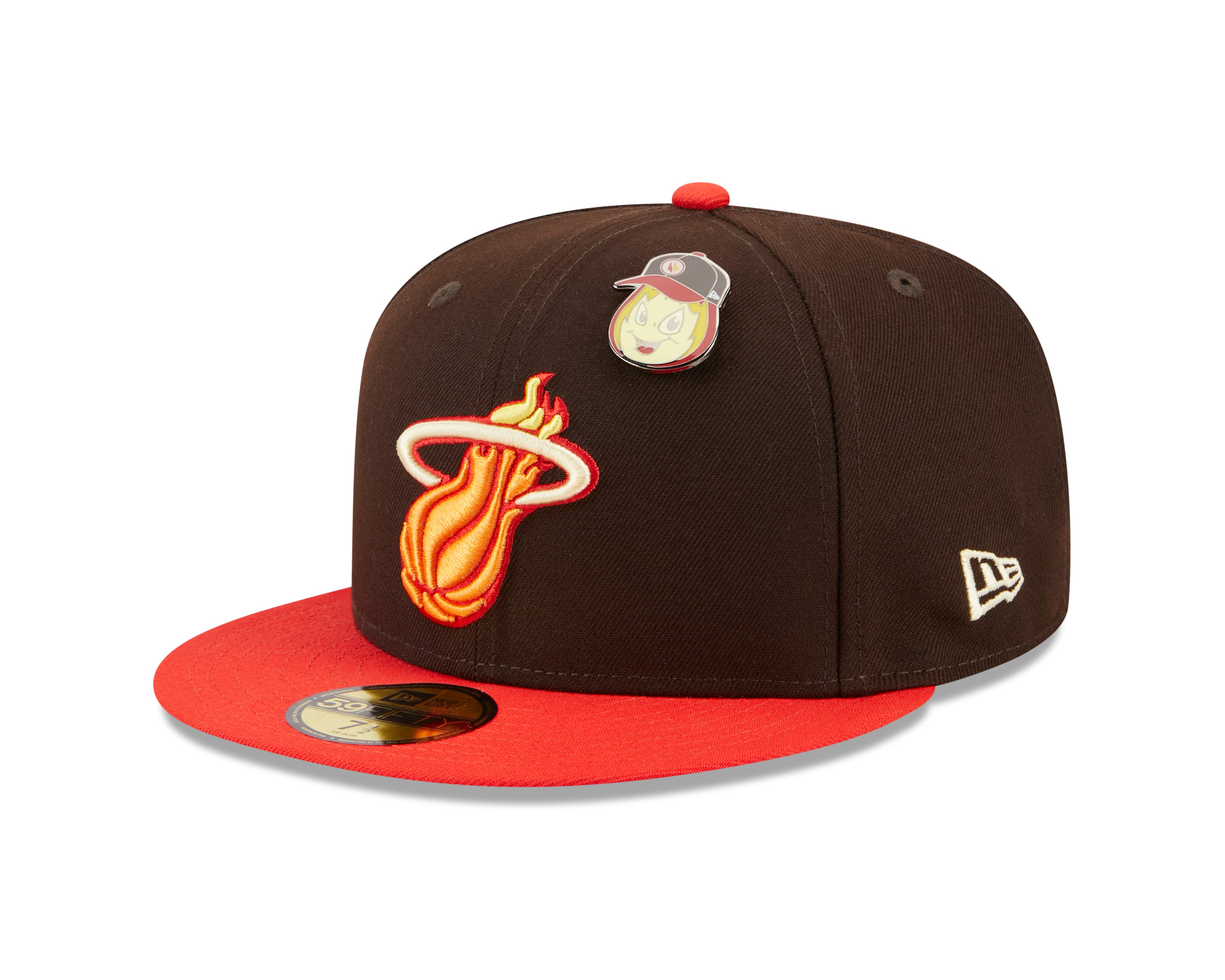 New Era 59fifty Fitted Cap Miami Heat THE ELEMENTS - Brown - Headz Up 