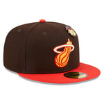New Era 59fifty Fitted Cap Miami Heat THE ELEMENTS - Brown - Headz Up 