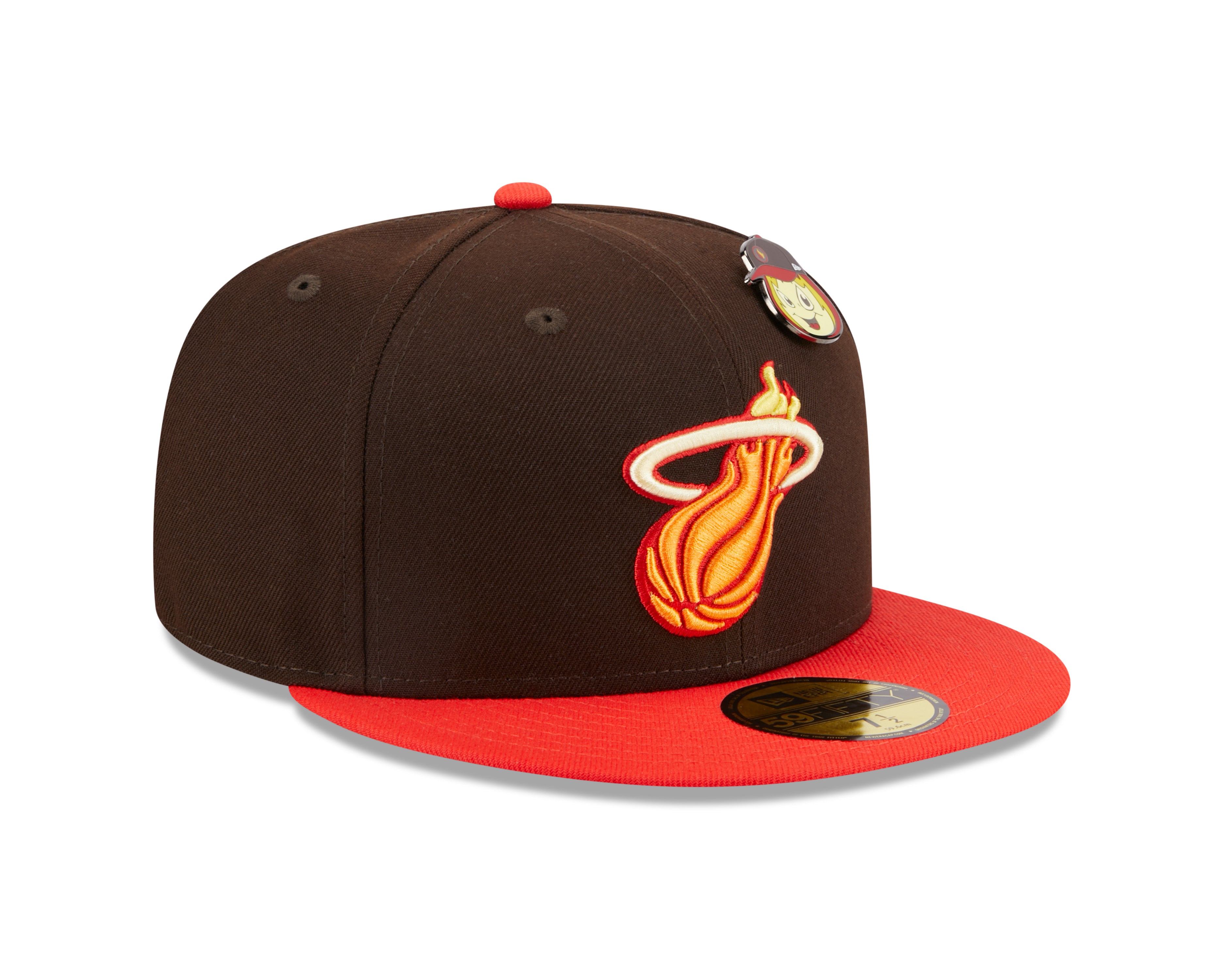 New Era 59fifty Fitted Cap Miami Heat THE ELEMENTS - Brown - Headz Up 