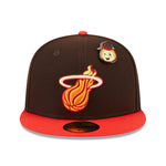 New Era 59fifty Fitted Cap Miami Heat THE ELEMENTS - Brown - Headz Up 