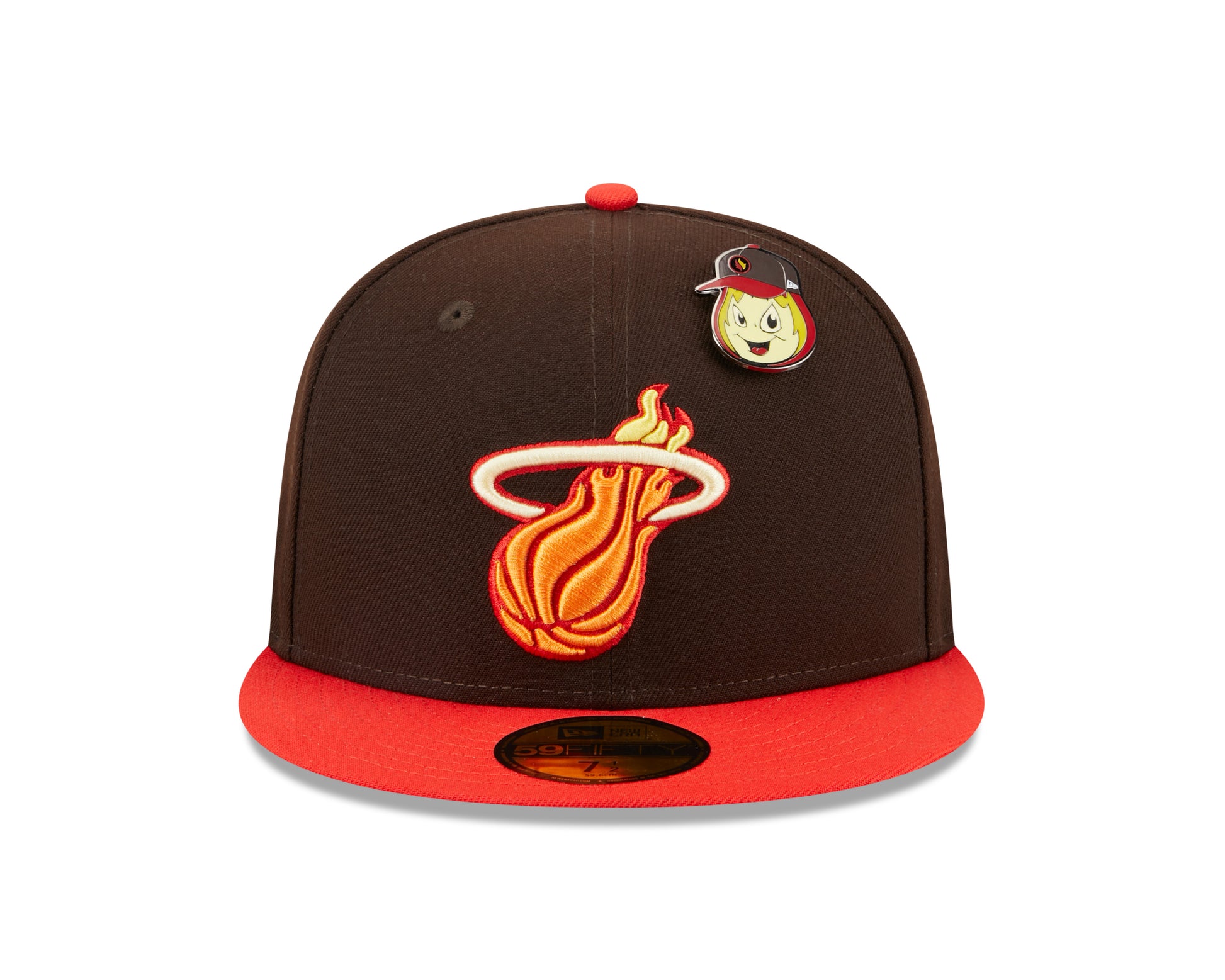New Era 59fifty Fitted Cap Miami Heat THE ELEMENTS - Brown - Headz Up 
