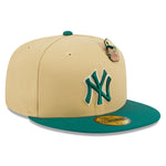 New Era 59fifty Fitted Cap New York Yankees Cooperstown THE ELEMENTS - Vegas Gold/Green - Headz Up 