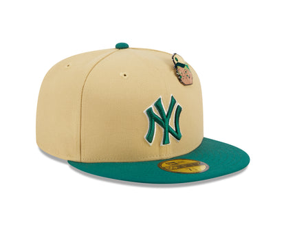 New Era 59fifty Fitted Cap New York Yankees Cooperstown THE ELEMENTS - Vegas Gold/Green - Headz Up 