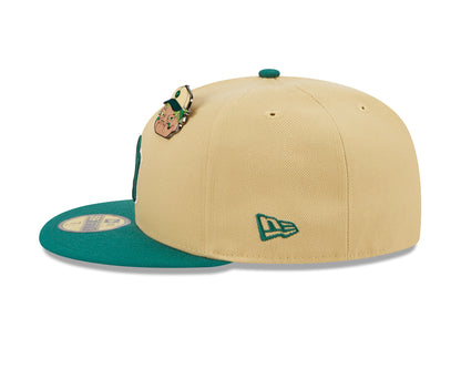 New Era 59fifty Fitted Cap New York Yankees Cooperstown THE ELEMENTS - Vegas Gold/Green - Headz Up 