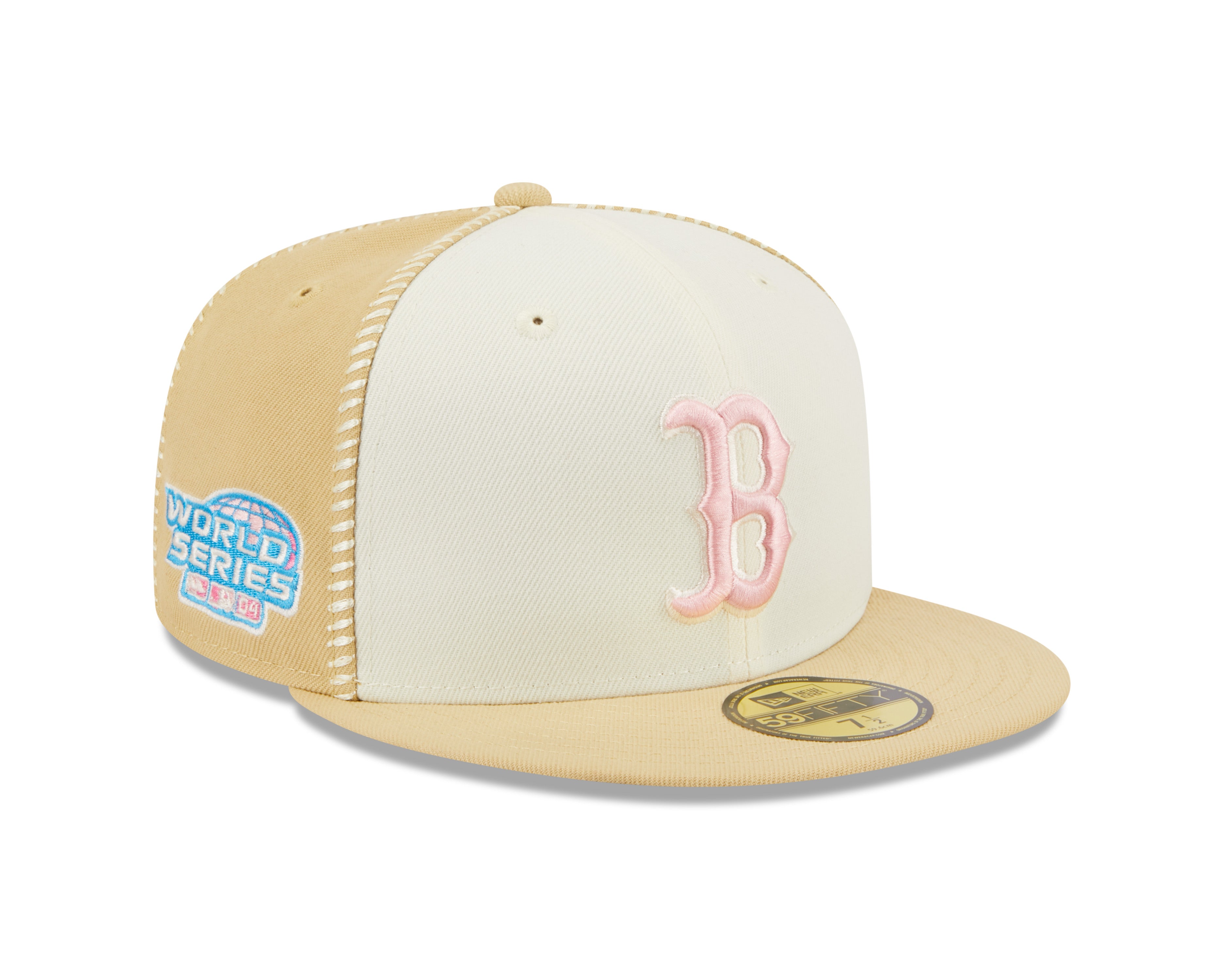 New Era 59Fifty Fitted Cap SEAM STICH Boston Red Sox - White - Headz Up 