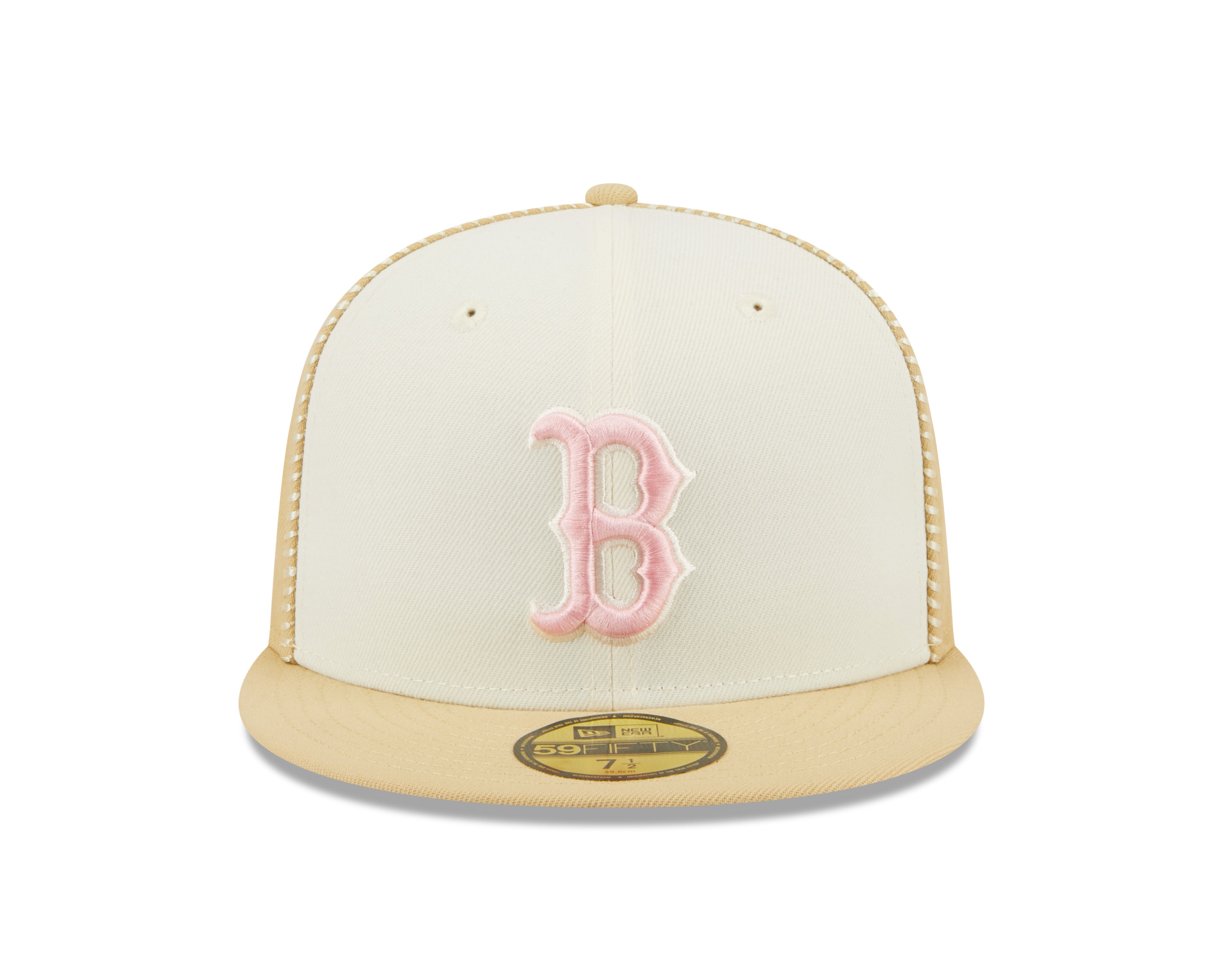 New Era 59Fifty Fitted Cap SEAM STICH Boston Red Sox - White - Headz Up 