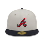New Era - Atlanta Braves - 59Fifty Fitted - FARM TEAM - Stone - Headz Up 