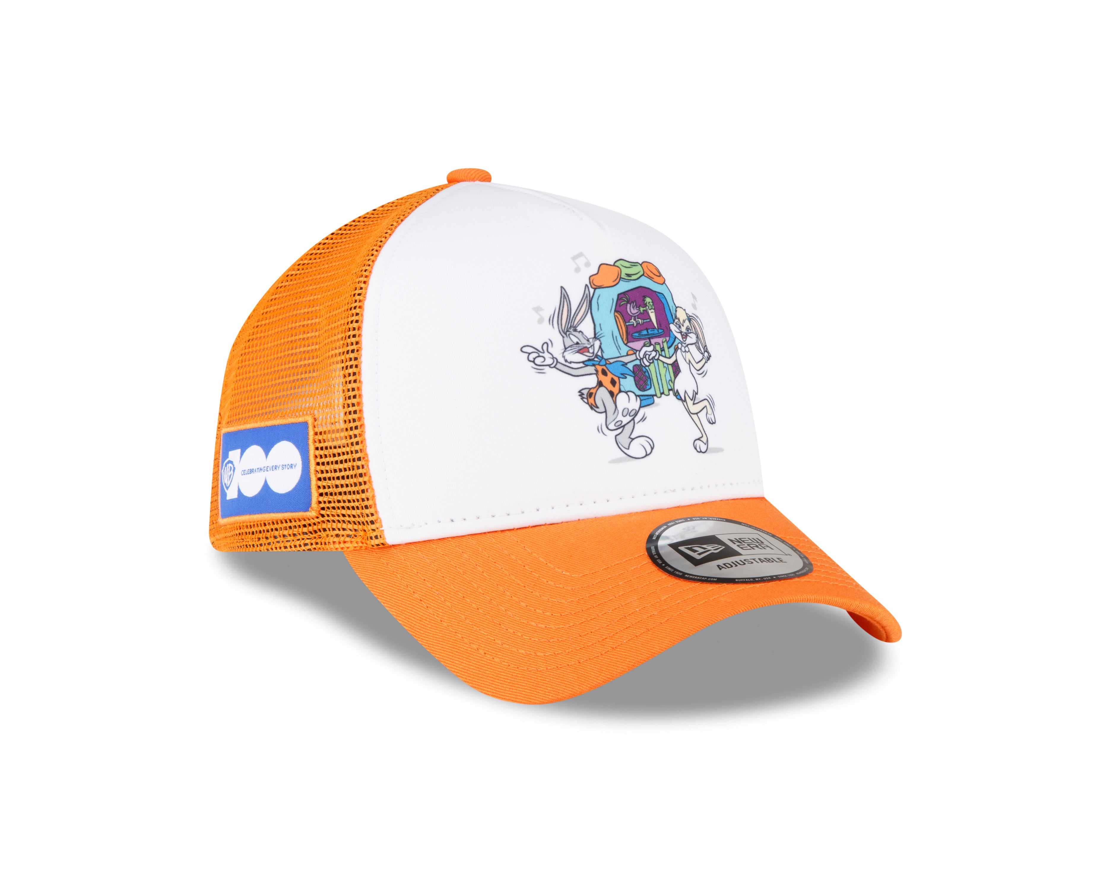 Flintstones Looney Tunes Mash Up Trucker Cap - Orange - Headz Up 