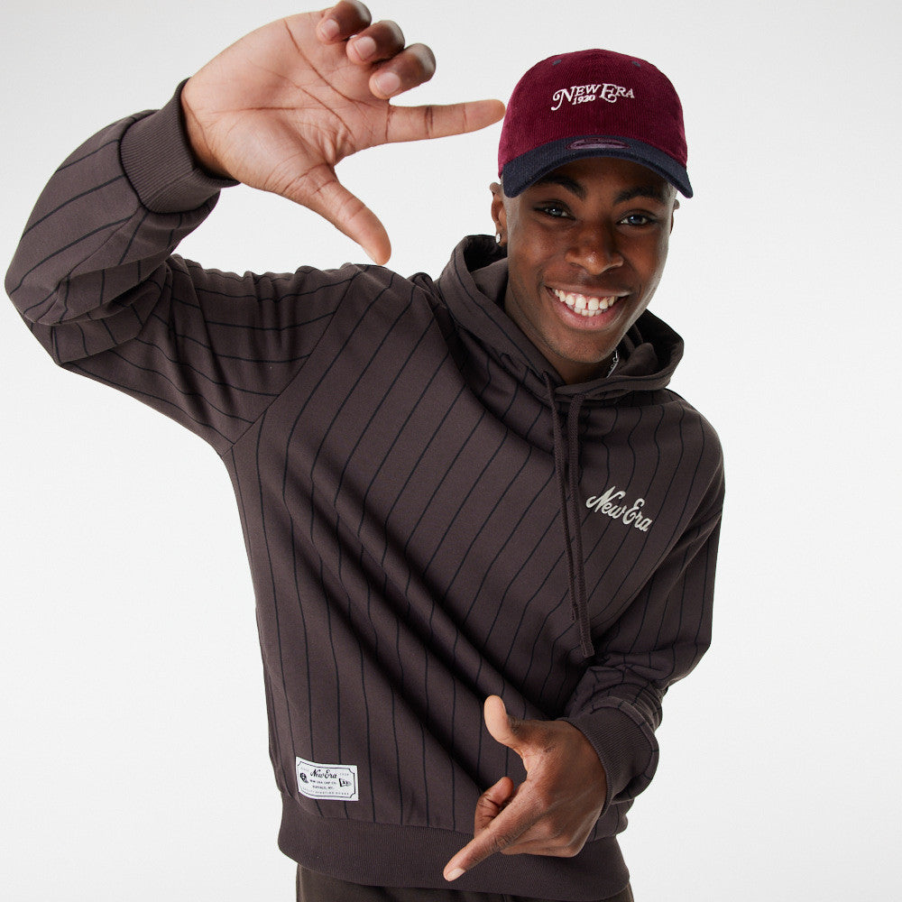 New Era - NE Pinstripe OS Hoodie - Brown/Black - Headz Up 