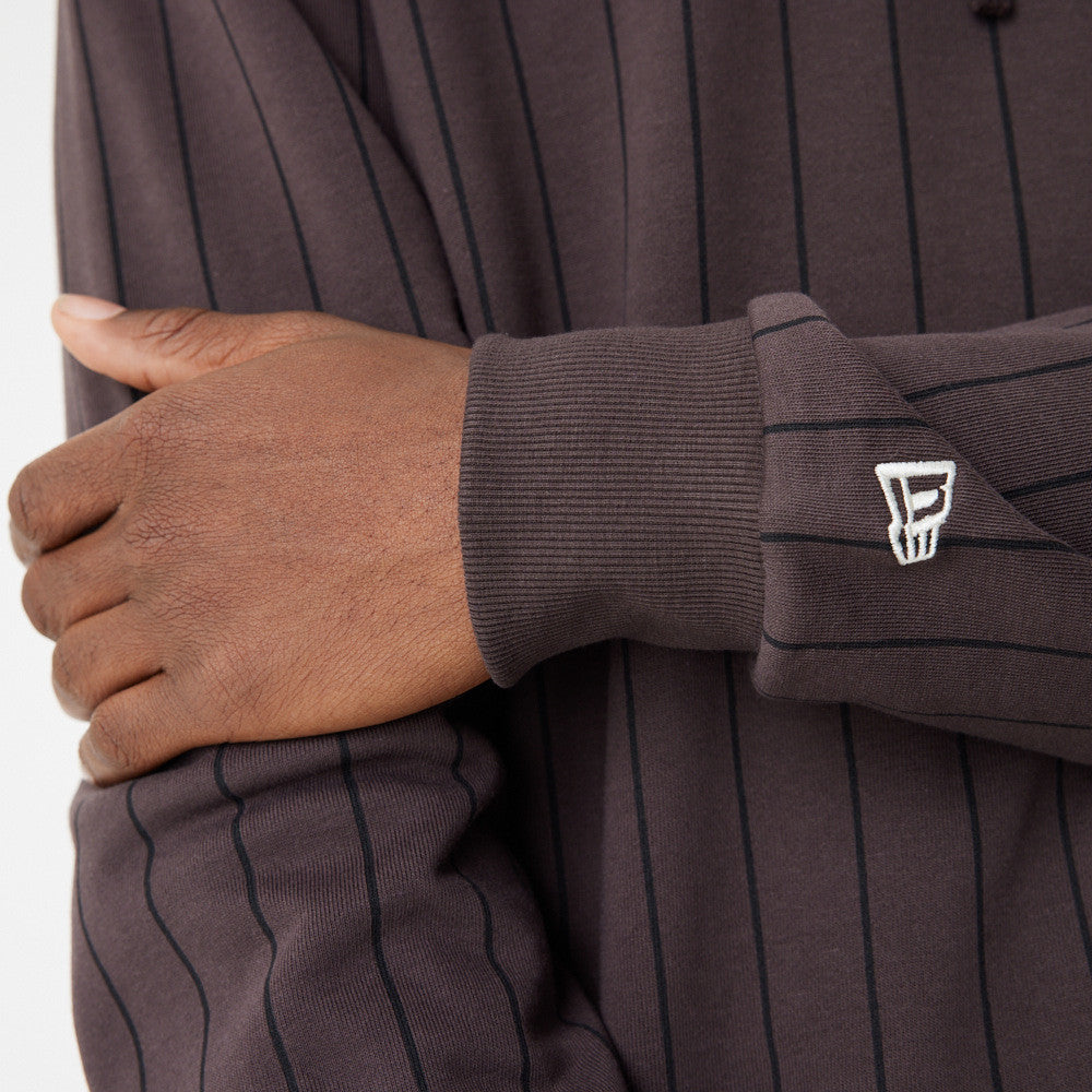 New Era - NE Pinstripe OS Hoodie - Brown/Black - Headz Up 