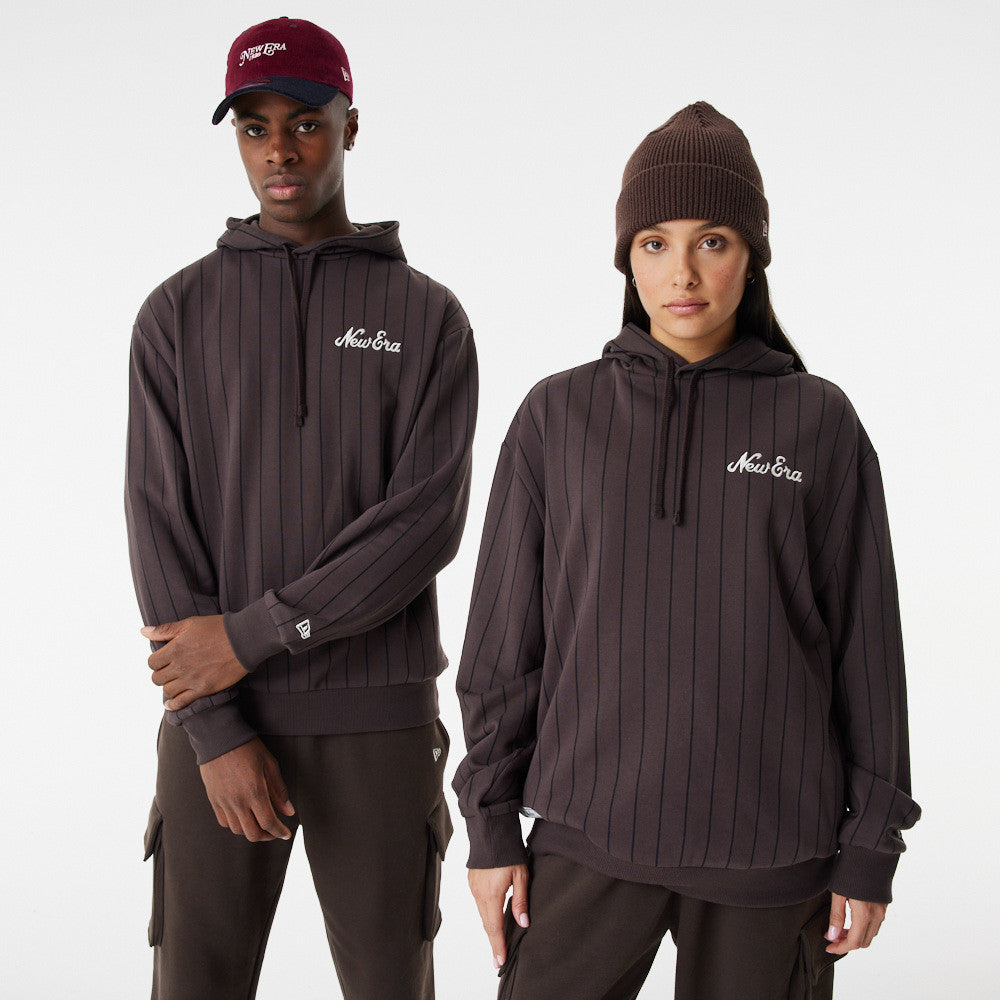 New Era - NE Pinstripe OS Hoodie - Brown/Black - Headz Up 