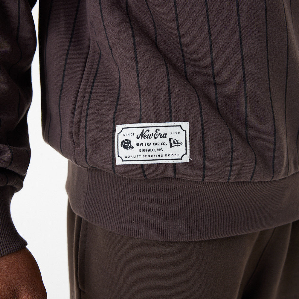 New Era - NE Pinstripe OS Hoodie - Brown/Black - Headz Up 