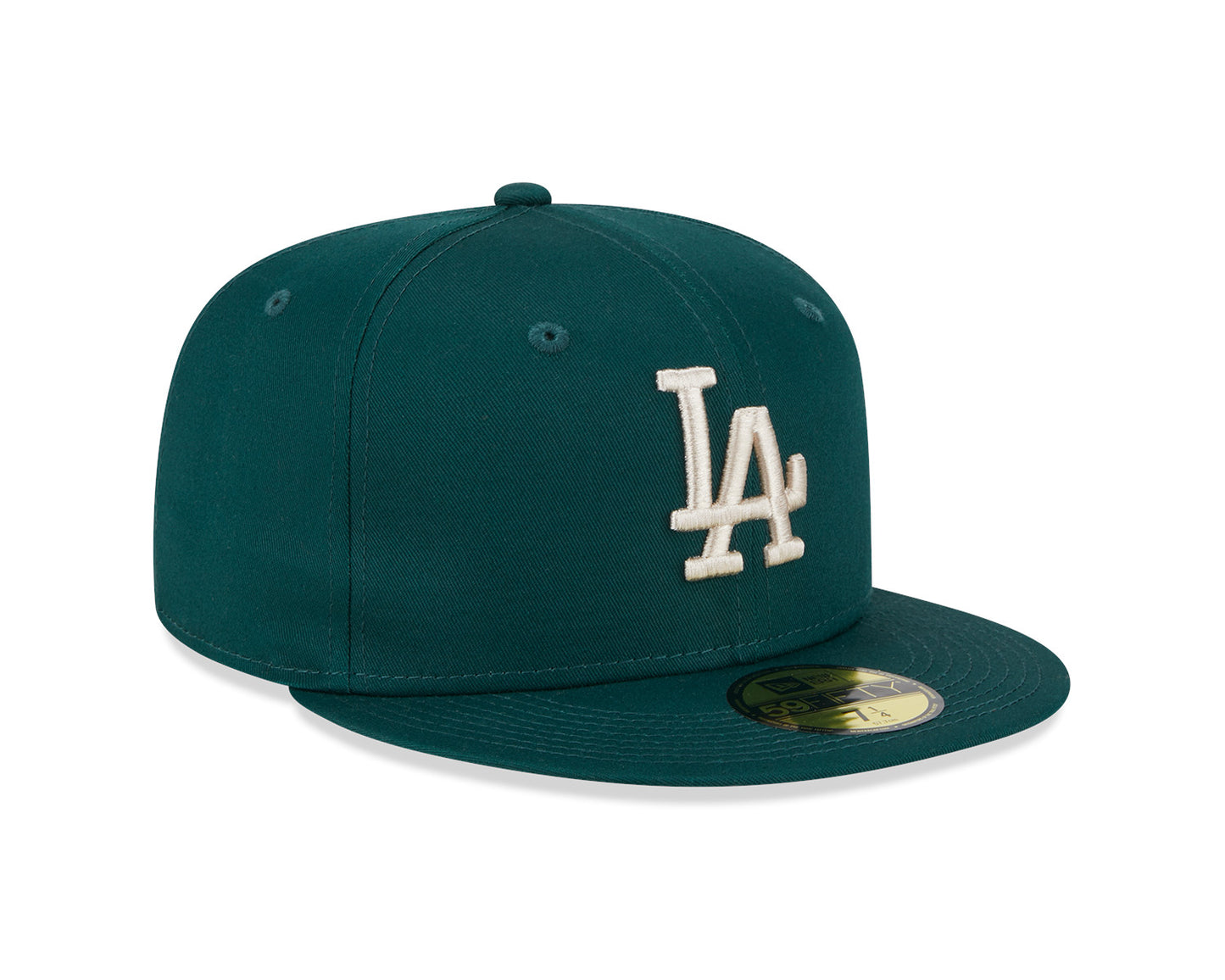New Era - 59Fifty Fitted Cap - League Essential - Los Angeles Dodgers - Dark Green/Stone - Headz Up 