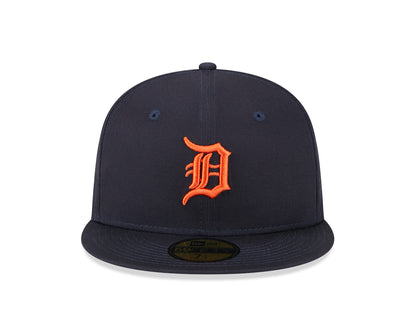 New Era - 59Fifty Fitted Cap - League Essential - Detroit Tigers - Navy/Orange - Headz Up 